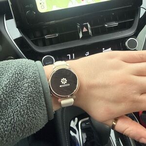 Garmin Smartwatch with Silver and Black Face